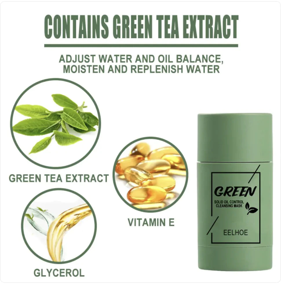 Green Tea Face Mask Stick – Cleansing, Hydrating & Pore Care